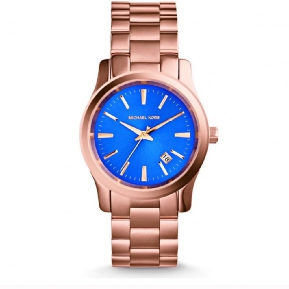 Michael Kors Gold Rose with Blue Face